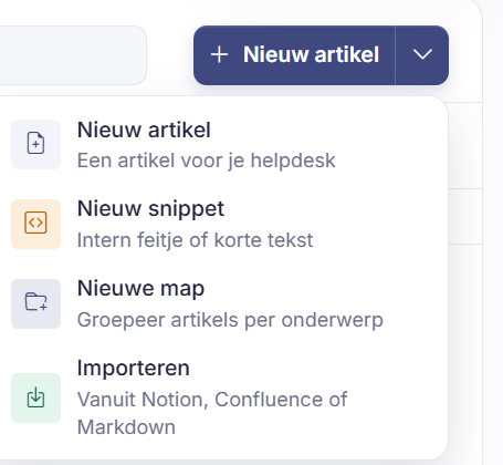 The option to import content can be found in the dropdown