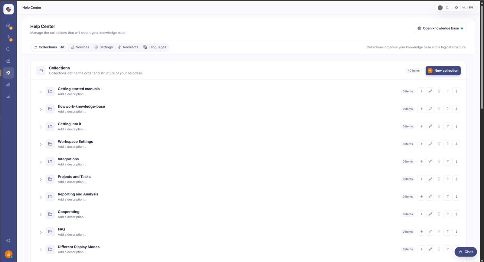 Collections group your articles into a logical structure
